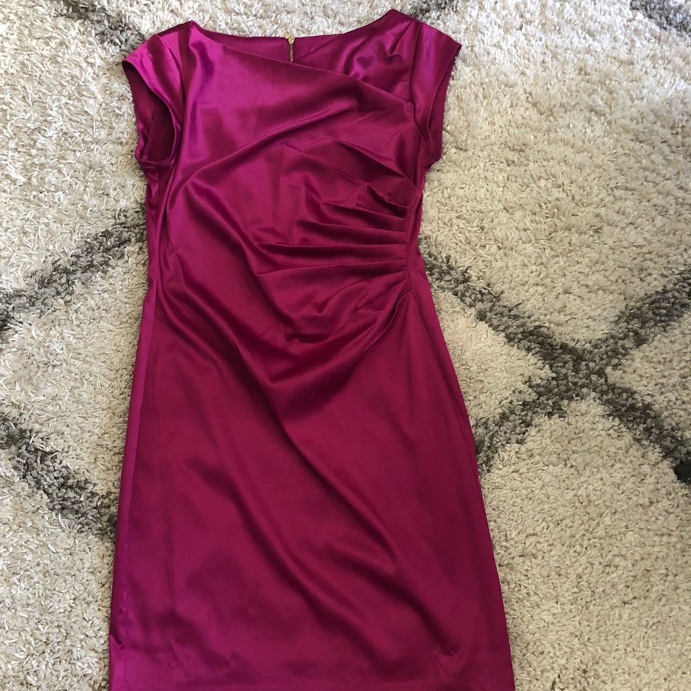 Satin Magenta Dress